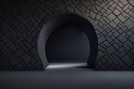 Black Concrete Solid Background Wall.の素材