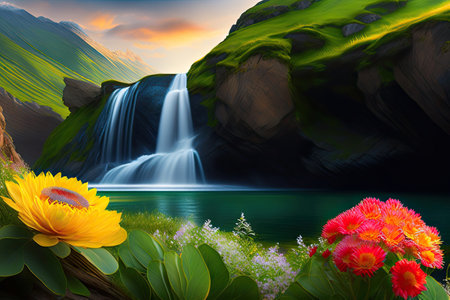 Natural Cosmetics Colorful Generative AI.の素材