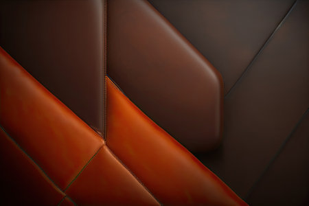 Brown Leather Texture Background Generative AI.の素材