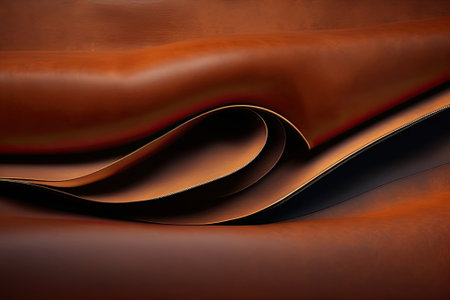 Brown Leather Texture Background Generative AI.の素材