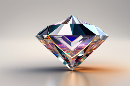 Diamond Closeup Isolated Generative AI.の素材