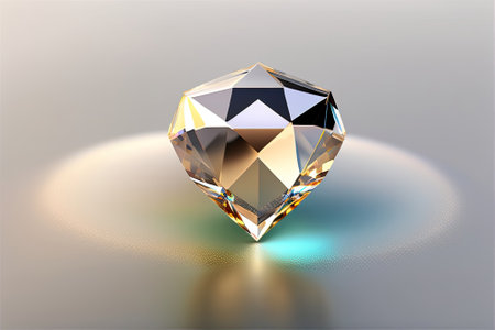 Diamond Closeup Isolated Generative AI.の素材