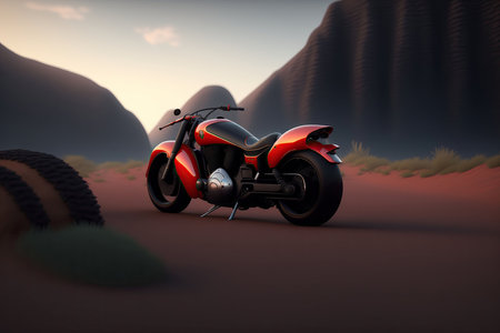 Motorcycle Sport Bike Generative AI.の素材
