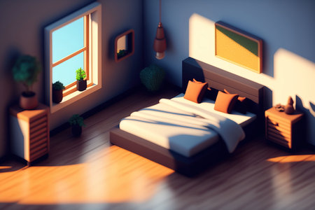 Cube Isometric Room Interior Design.の素材