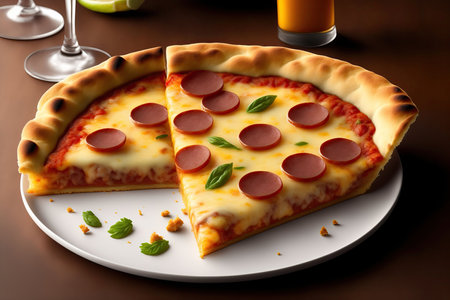 Hot Fresh Pizza Generative AI.の素材