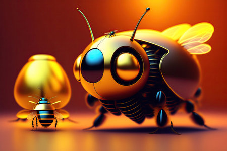 Bee Robot Mechanic Generative AI.の素材