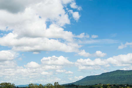Sky and Mountains in countryside of Thailandの写真素材