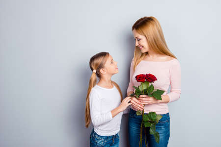 Mum mommy mama maternity people bliss delight rejoice touching memories gladness blonde hair...