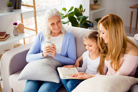 Relationship parenthood friendship generation comfort coziness peace calm concept. Beautiful mom...