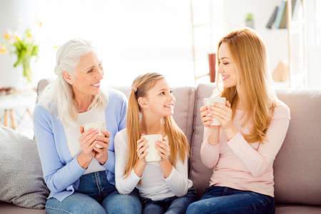 Grandparents comfort friendship relationship people generation leisure concept. Beautiful pretty...