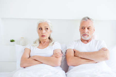 Ignore, sex, life concept. Sad, discomfort, angry, misunderstandの写真素材