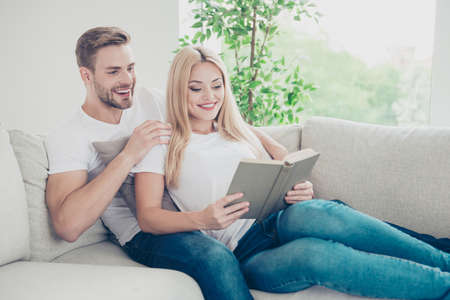 Beautiful attractive charming cute nice adorable cheerful coupleの写真素材