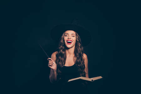 Ill turn you into a pumpkin Close up portrait of careless, carの写真素材