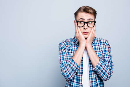 Portrait of confused high, school, puzzled, question teen, teenaの写真素材