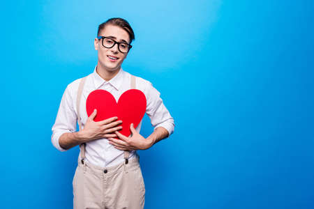 Oh, its so sweet I think Im in love Portrait of attractive, gの写真素材