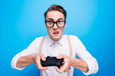 Loser or winner concept. Human reaction, emotion. Portrait of niの写真素材