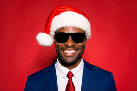 Newyear party festive concept. Close up portrait of chic classyの写真素材