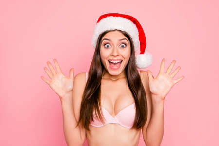 Portrait of nice charming adorable positive cheerful lovelyの写真素材