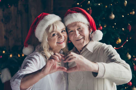 Portrait of two nice cheerful sweet lovely tender beautiful coupleの写真素材