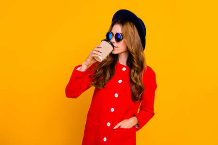 Portrait of nice positive attractive charming elegant good moodの写真素材