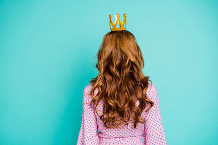 Beautiful attractive pretty dreamy charming lady with her hairstの写真素材