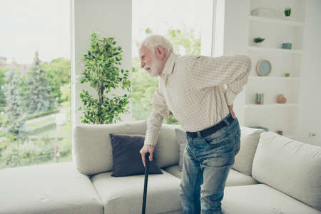 portrait of grey haired old manの写真素材
