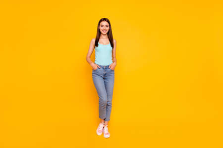 Close-up portrait of nice attractive womanの写真素材