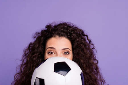 Close-up portrait of her she nice cute charming lovely attractive cheerful cheery funny wavy-haired...