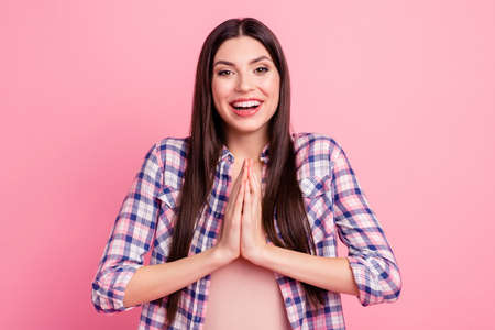 Portrait of her she nice-looking attractive cute charming lovely sweet cheerful cheery...