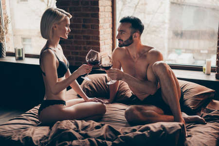 Alone weekend vacation family wife husband. Photo of beautiful stylish blonde haired bob attractive...
