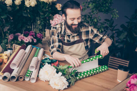 Portrait of nice charming pretty millennial make surprise holiday party fest small business...