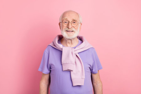Portrait of an elder man in glasses smiling