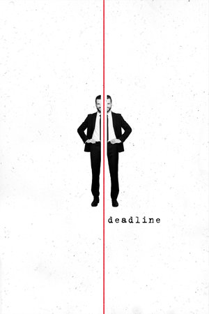 Vertical creative poster collage divided standing young satisfied business guy deadline time management white backgroundの写真素材