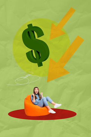 Trend artwork composite banner 3D photo collage ofsalary market finance earnings moneyanalyzing graphics target goal businesの写真素材