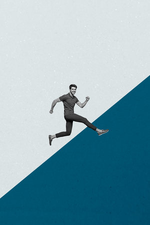 Vertical poster art collage of happy girl guy dance weekend party chill entertainment success occasion celebrate holidayの写真素材