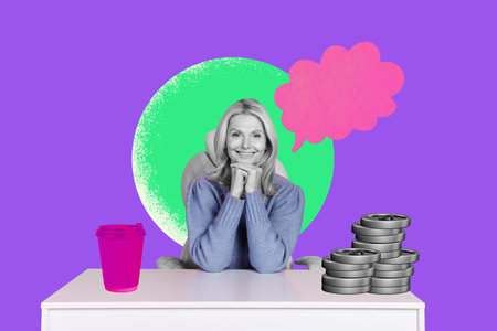 Business collage representing business income and online profit dollar coin rich person successful...