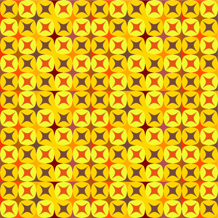 vibrant seamless pattern in warm tonesのイラスト素材
