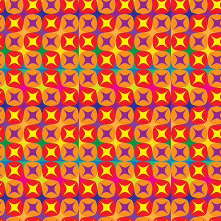 vibrant seamless pattern in warm tonesのイラスト素材