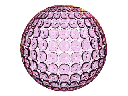 isolated abstract glass sphere structure 3d renderの写真素材