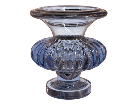 isolated glass vase 3d render in blue designの写真素材