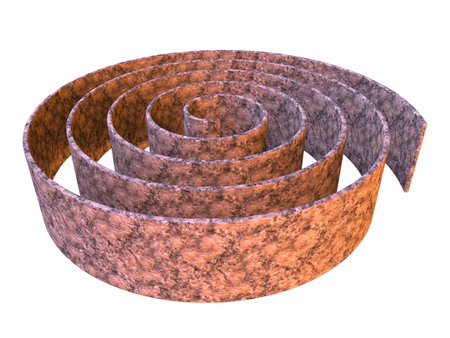 isolated 3d rendered abstract maze design made in stoneの写真素材