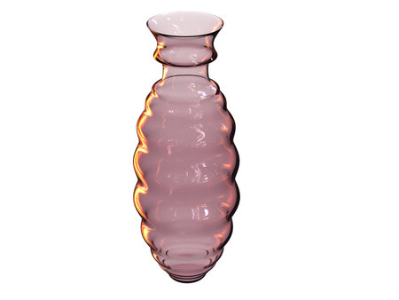 isolated 3d render of glass jar on white backgroundの写真素材