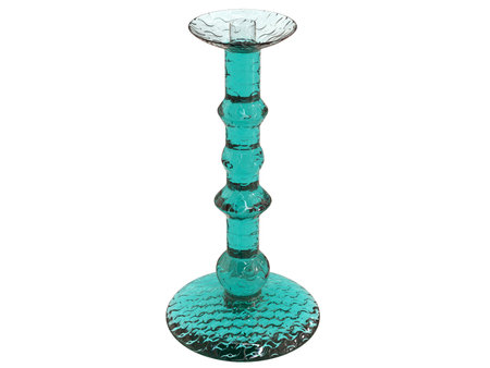 modern candleholder design 3d render isolated on white background in greenish blue tonesの写真素材