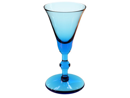 isolated blue glass 3d render on white backgroundの写真素材