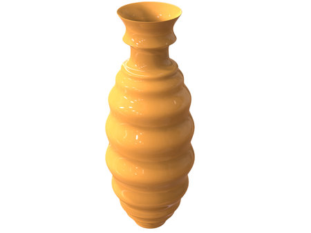 isolated 3d render of ceramics jar on white backgroundの写真素材