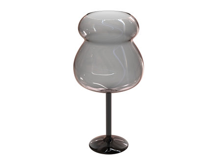 isolated black glass 3d render on white backgroundの写真素材