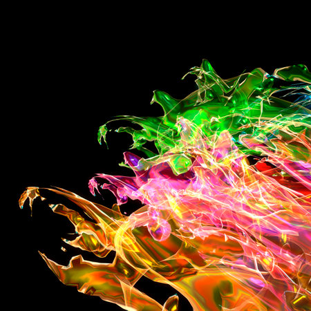 3d iilustration of visual effect with lightの写真素材