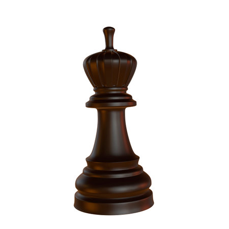 3d illustration of isolated chess game figurineの写真素材