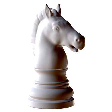 3d illustration of isolated chess game figurineの写真素材