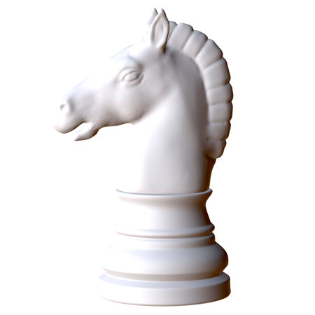 3d illustration of isolated chess game figurineの写真素材